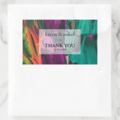 抽象芸術絵画アクリル結婚系 長方形シール (バッグ)