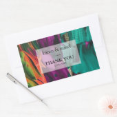 抽象芸術絵画アクリル結婚系 長方形シール (封筒)