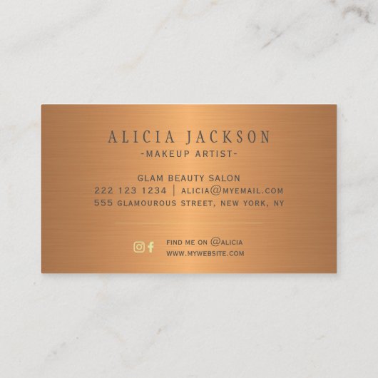 抽象芸術絵画アクリル金ゴールド黒モノグラムの 名刺 (裏面)