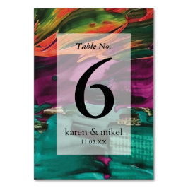 抽象芸術絵画アクリル テーブルナンバー