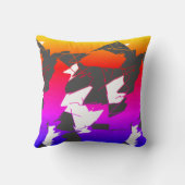 抽象芸術絵画アートのクッション クッション (裏面)