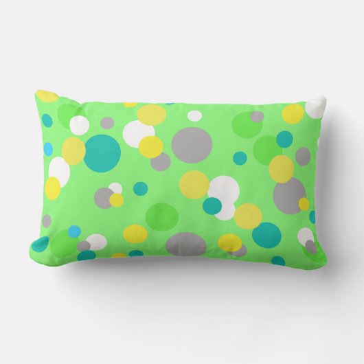 抽象芸術絵画アートのクッション ランバークッション (正面)