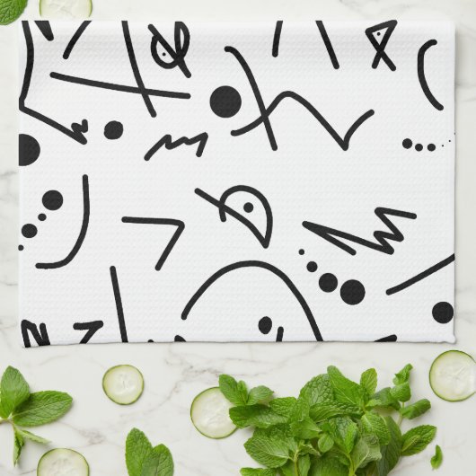 抽象芸術絵画アートの一種 キッチンタオル (折り畳み)