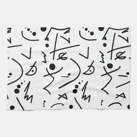 抽象芸術絵画アートの一種 キッチンタオル (横)