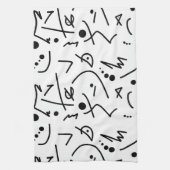 抽象芸術絵画アートの一種 キッチンタオル (縦)