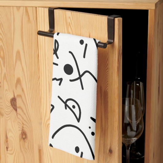 抽象芸術絵画アートの一種 キッチンタオル (三つ折り)