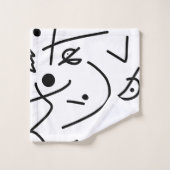 抽象芸術絵画アートの一種 バスタオルセット (ウォッシュタオル)