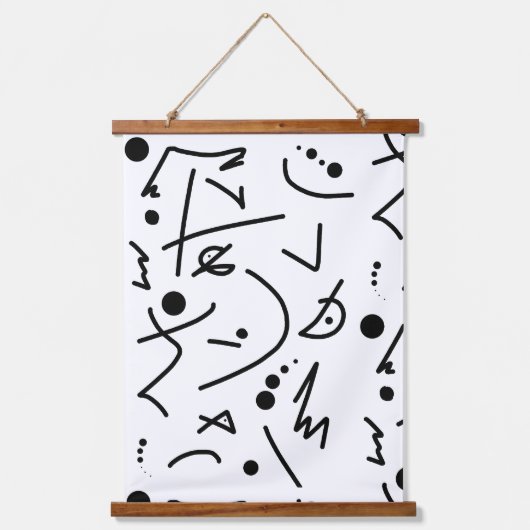 抽象芸術絵画アートの一種 吊り下げ型タペストリー (正面)