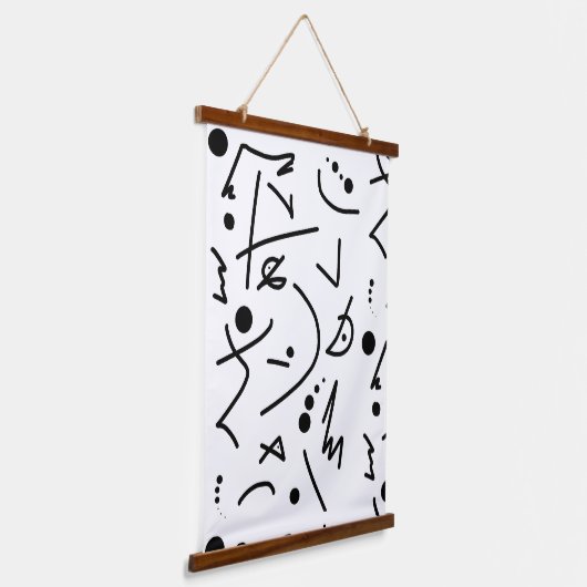 抽象芸術絵画アートの一種 吊り下げ型タペストリー (傾斜あり)