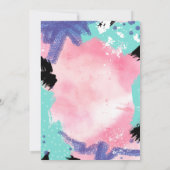 抽象芸術絵画アートパーティー招待状 招待状 (裏面)