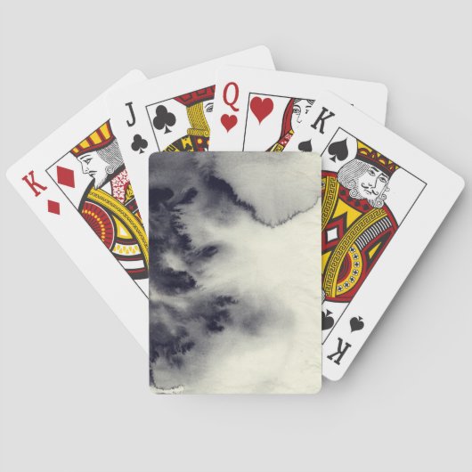 抽象芸術絵画インクがオンのグランジ紙テクスチャ。 トランプ (裏面)