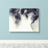 抽象芸術絵画インクのグランジ紙テクスチャ キャンバスプリント (インサイチュ (ウッドフロア))