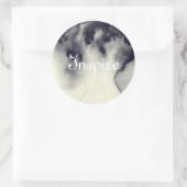 抽象芸術絵画インクのグランジ紙テクスチャ ラウンドシール (バッグ)