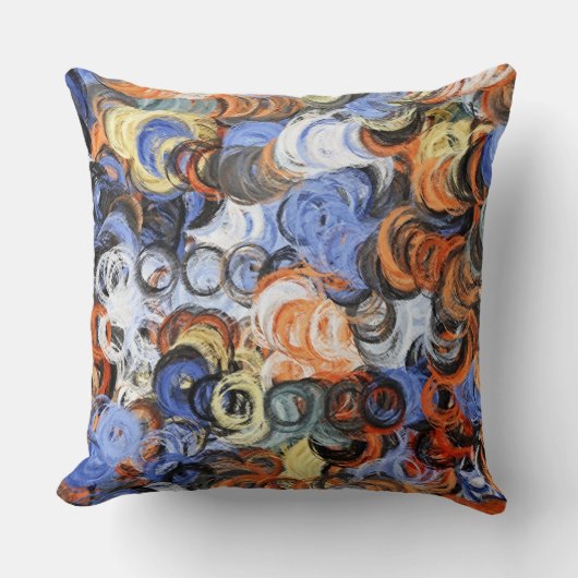 抽象芸術絵画カラー#5 クッション (正面)