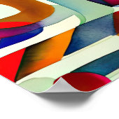 抽象芸術絵画ジオメトリック1:1 ポスター (角)