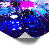 抽象芸術絵画スプラッシュのキャンバス ポスター (角)