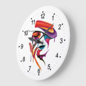 抽象芸術絵画ズウィメンハッカラフルト  ラージ壁時計 (傾斜)