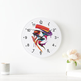 抽象芸術絵画ズウィメンハッカラフルト  ラージ壁時計