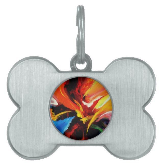 抽象芸術絵画ズバイSerdar Hizli ペットネームタグ (正面)