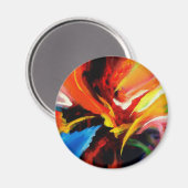 抽象芸術絵画ズバイSerdar Hizli マグネット (正面/裏面)