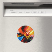 抽象芸術絵画ズバイSerdar Hizli マグネット (インサイチュ (食洗機))