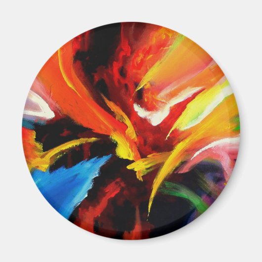 抽象芸術絵画ズバイSerdar Hizli マグネット (正面)