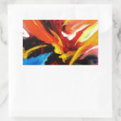 抽象芸術絵画ズバイSerdar Hizli 長方形シール (バッグ)