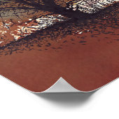 抽象芸術絵画ズランドスケープツリーアート ポスター (角)