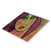 抽象芸術絵画デジタル女性の愛 タイル (側面)