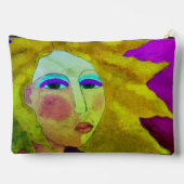 抽象芸術絵画デジタル女性 アクセサリーポーチ (裏面)