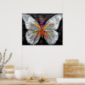 抽象芸術絵画バタフライ – アートプリント ポスター (キッチン)