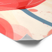 抽象芸術絵画バラ ポスター (角)