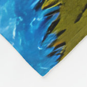 抽象芸術絵画ヒマワリ フリースブランケット (角)