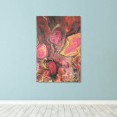 抽象芸術絵画フローラプリント キャンバスプリント (インサイチュ (ウッドフロア))