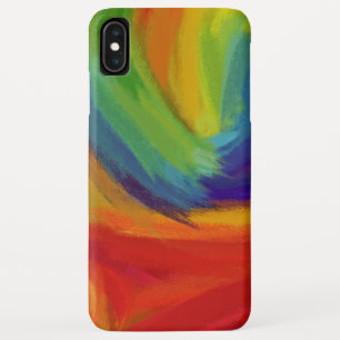 抽象芸術絵画レトロカラフル iPhone XS MAXケース
