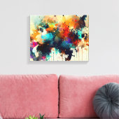 抽象芸術絵画動物 キャンバスプリント (インサイチュ (リビング))