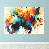 抽象芸術絵画動物 キャンバスプリント (インサイチュ (ウッドフロア))