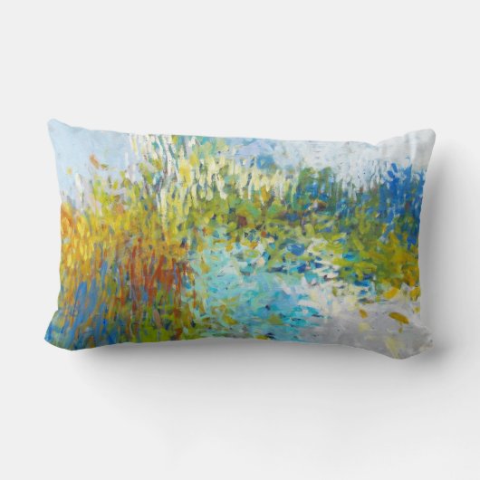 抽象芸術絵画印象派の枕 ランバークッション (裏面)