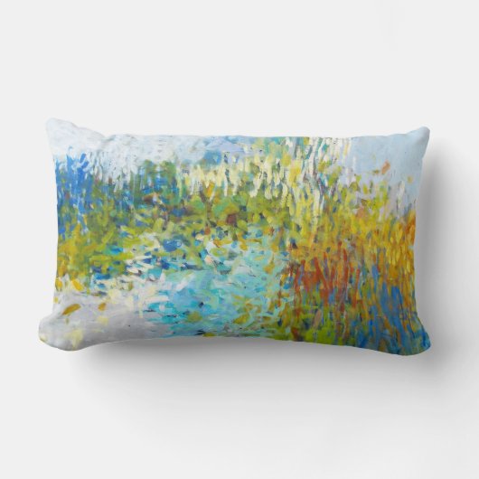 抽象芸術絵画印象派の枕 ランバークッション (正面)