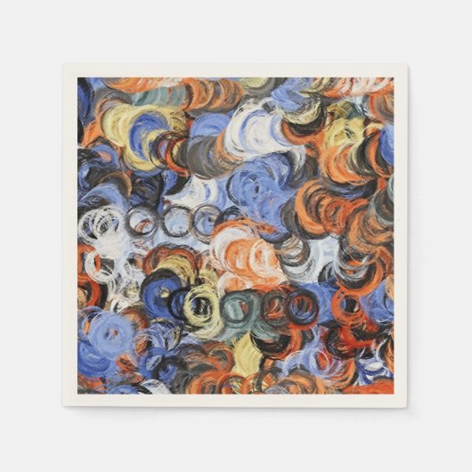 抽象芸術絵画色 スタンダードカクテルナプキン (正面)