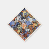 抽象芸術絵画色 スタンダードカクテルナプキン (角)