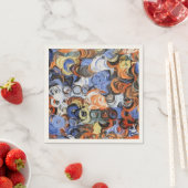 抽象芸術絵画色 スタンダードカクテルナプキン (インサイチュ)