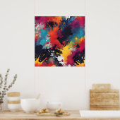 抽象芸術絵画芸術 ポスター (キッチン)