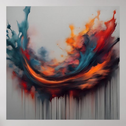 抽象芸術絵画芸術 ポスター (正面)