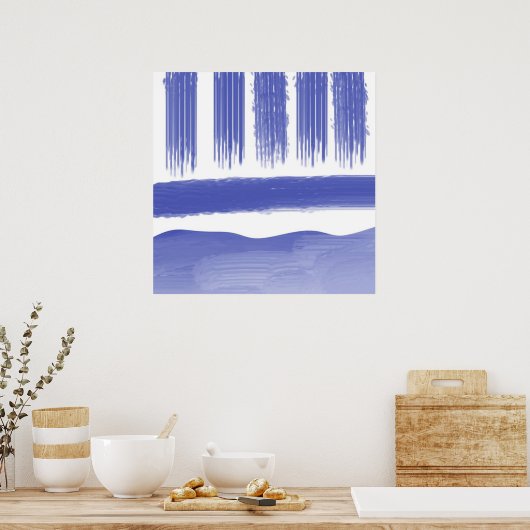 抽象芸術絵画芸術 ポスター (キッチン)