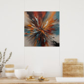 抽象芸術絵画芸術 ポスター (キッチン)