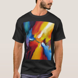 抽象芸術絵画表現主義モダンカラフル Tシャツ