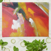 抽象芸術絵画表現主義 キッチンタオル (折り畳み)