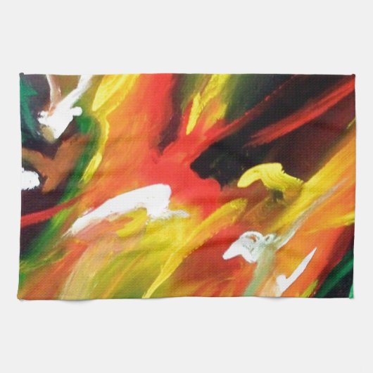 抽象芸術絵画表現主義 キッチンタオル (横)