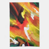 抽象芸術絵画表現主義 キッチンタオル (縦)